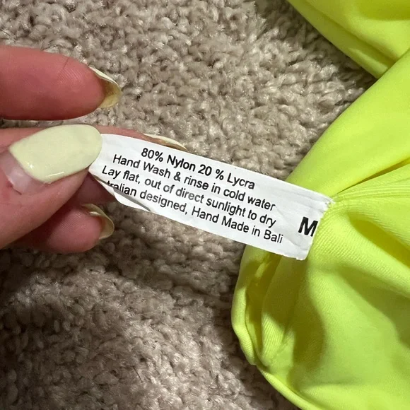 TJ SWIM Venus top - neon yellow - medium - Picture 4 of 6